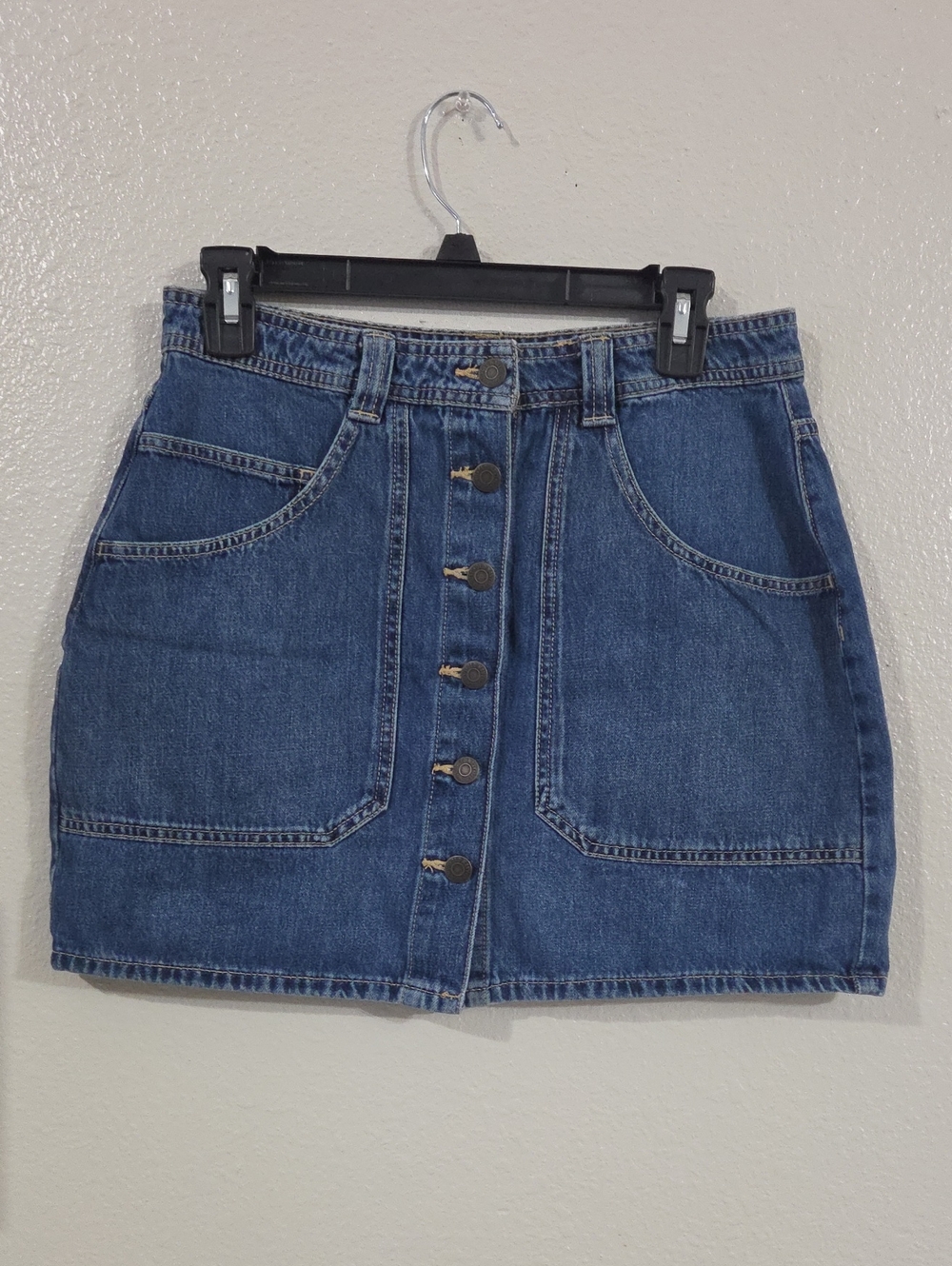 Old Navy Button-Front Denim Mini Skirt - Blue